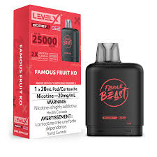 Flavour Beast Level X BOOST POD (20ML) - Famous Fruit KO [Ontario stamp]